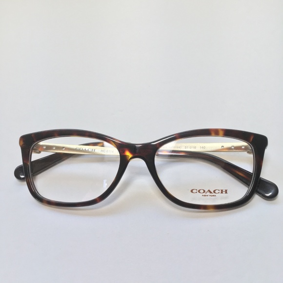 Coach Rectangular Brown Tortoise Eyeglasses NWOT - Picture 8 of 8